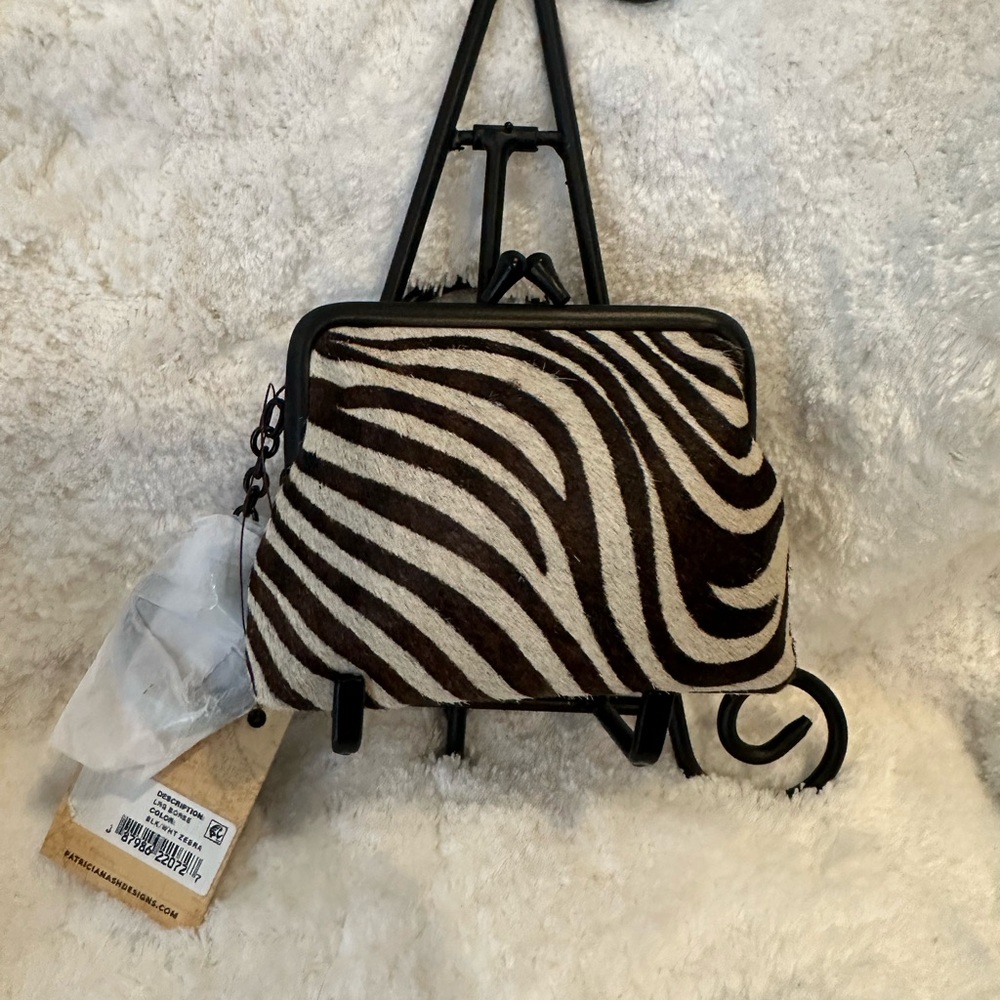 Patricia Nash Calf Hair / Leather Coin Pouch NWT
